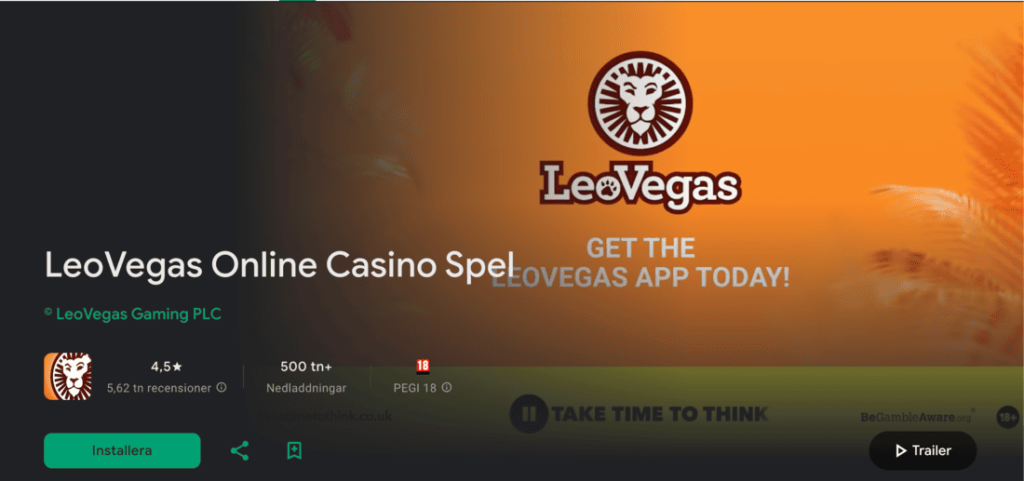 Bästa casino appen just nu - LeoVegas